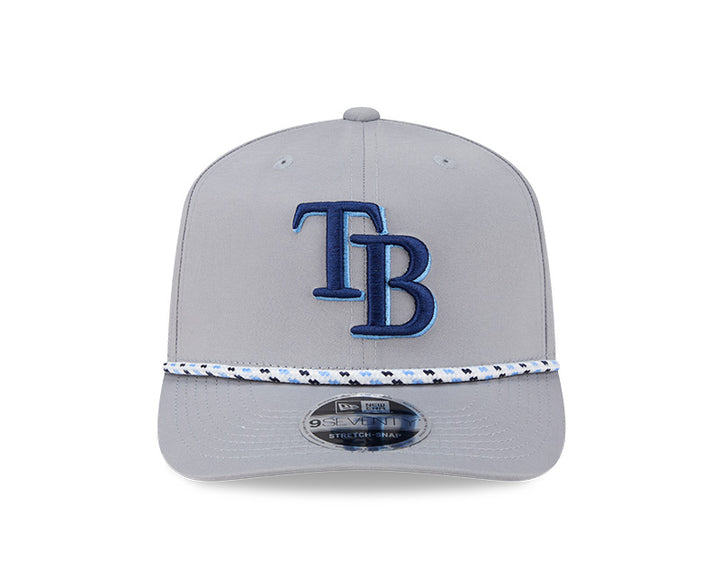 Rays New Era TB Gray Performance 9SEVENTY Stretch-Snap Hat