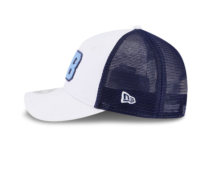 Rays Women's New Era White Navy TB Two Tone 9Forty Trucker Hat
