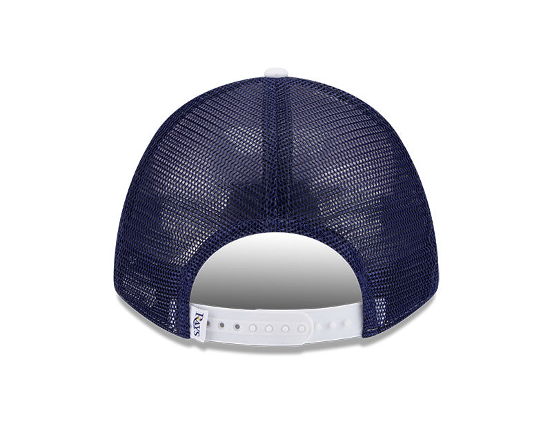 Rays Women's New Era White Navy TB Two Tone 9Forty Trucker Hat