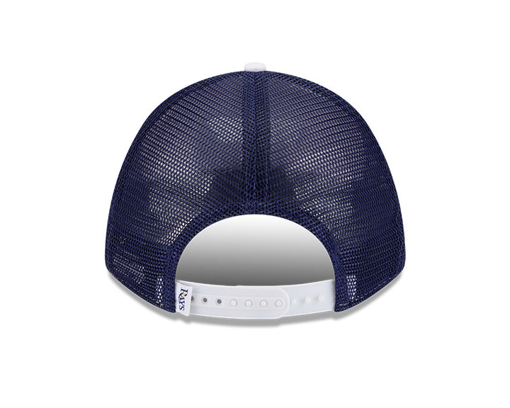 Rays Women's New Era White Navy TB Two Tone 9Forty Trucker Hat