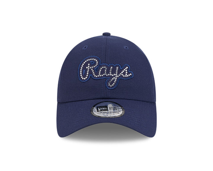 Rays New Era Navy Rhinestone Script Casual Classic Adjustable Hat
