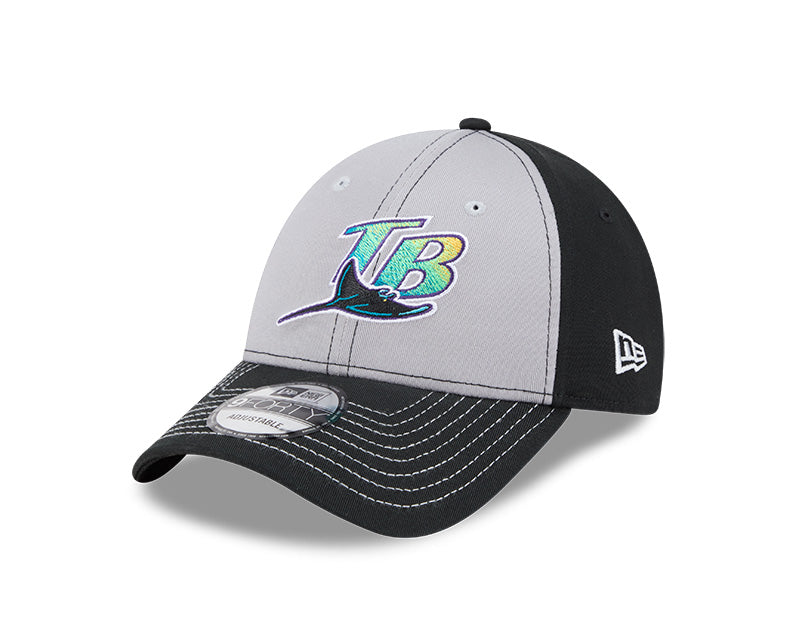Rays New Era 9Forty Two-Tone Black Grey Coop Snapback Adjustable Hat