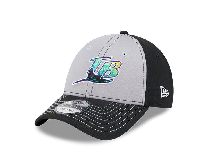 Rays New Era 9Forty Two-Tone Black Grey Coop Snapback Adjustable Hat