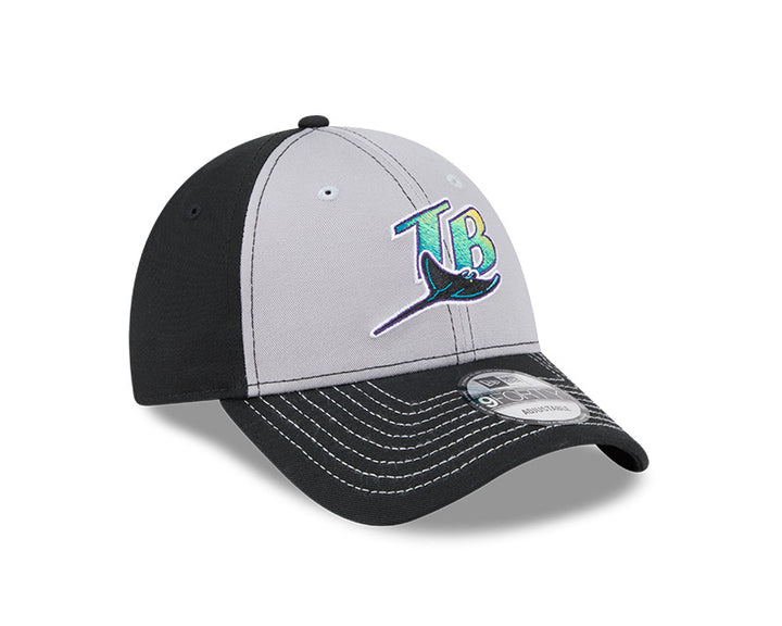 Rays New Era 9Forty Two-Tone Black Grey Coop Snapback Adjustable Hat