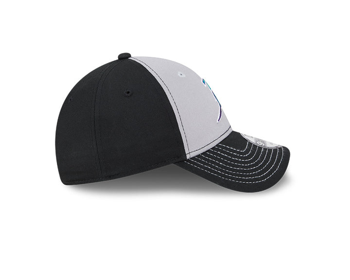 Rays New Era 9Forty Two-Tone Black Grey Coop Snapback Adjustable Hat