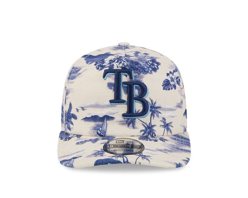 Rays New Era White Blue TB Tropics 19Twenty Adjustable Hat