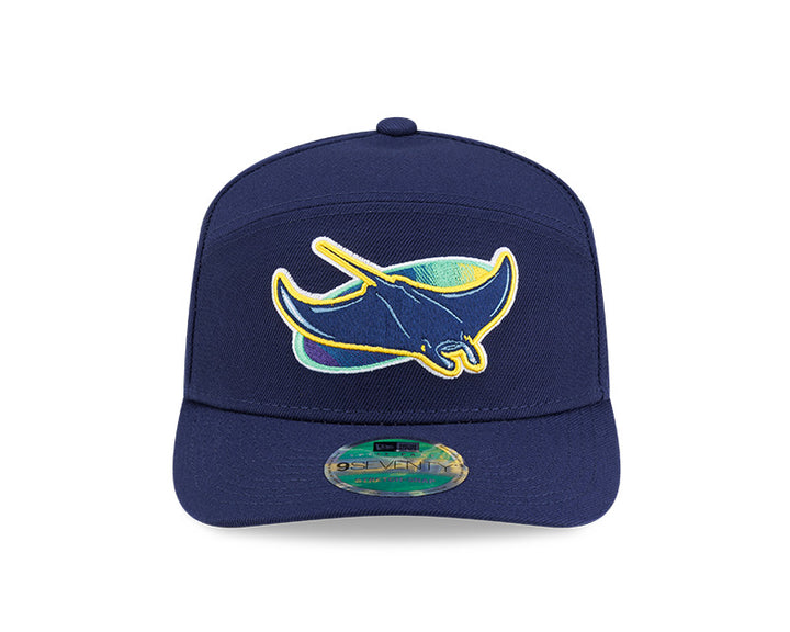 Rays New Era Navy Alt Player Replica 9SEVENTY Split-Panel Stretch-Snap Hat