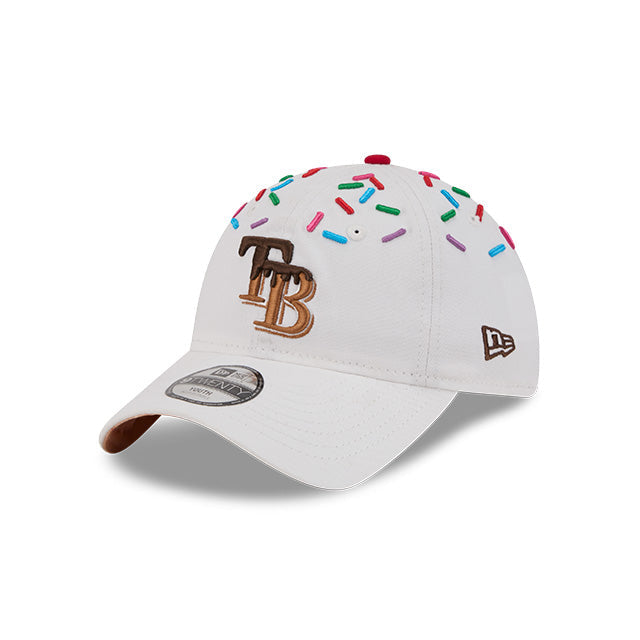 Rays Youth New Era White Ice Cream Sprinkle 9TWENTY Adjustable Hat