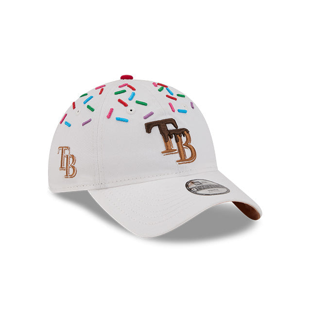 Rays Youth New Era White Ice Cream Sprinkle 9TWENTY Adjustable Hat