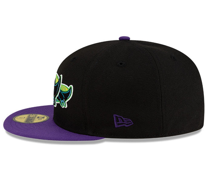 Rays New Era John Geiger "Misplaced Series" Black Purple Devil Rays 59Fifty Fitted Hat