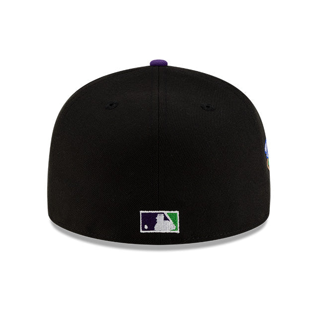 Rays New Era John Geiger "Misplaced Series" Black Purple Devil Rays 59Fifty Fitted Hat