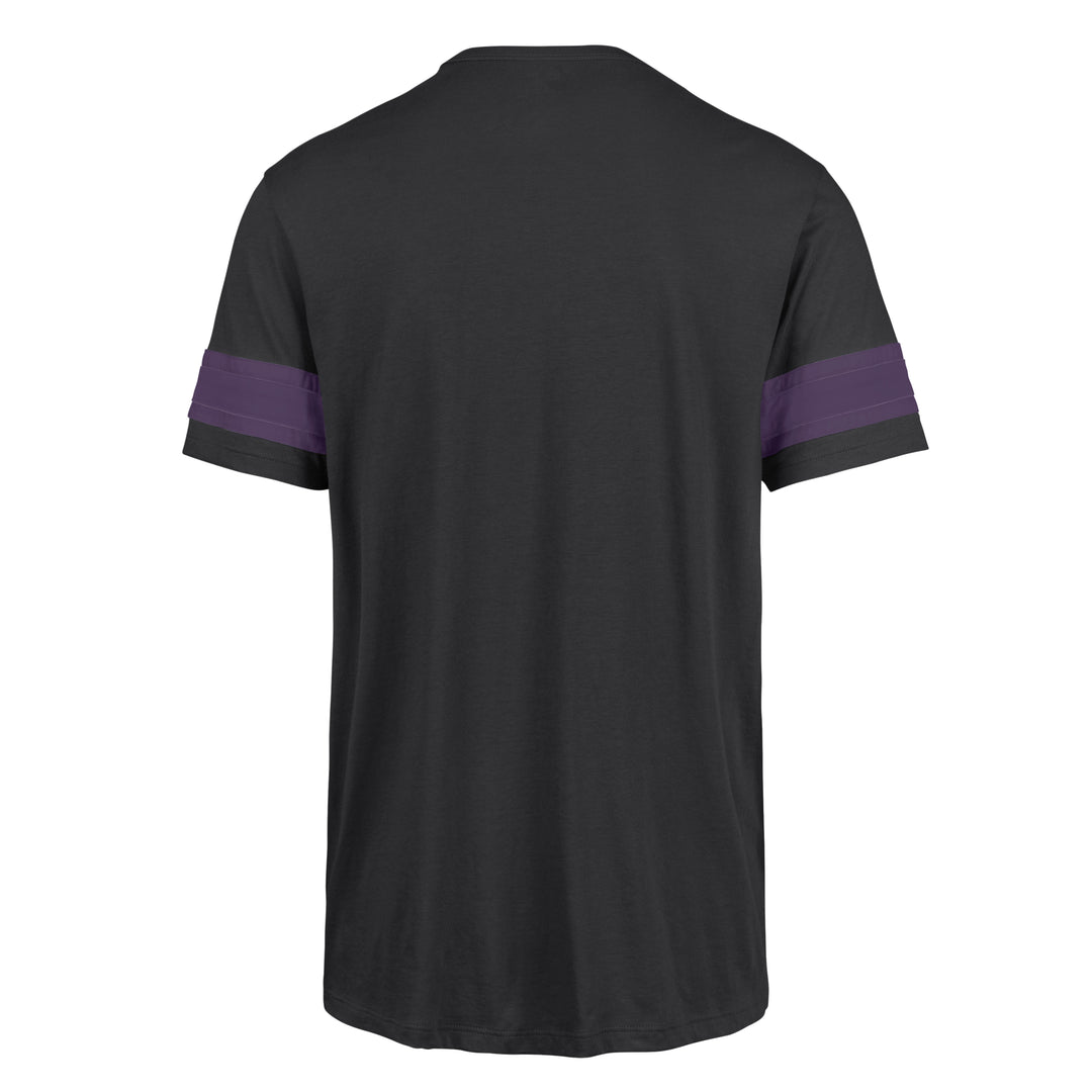 Rays Men's '47 Brand Black City Connect Tampa Bay Flames Purple Stripe T-Shirt