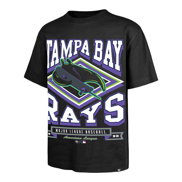 Rays Men's '47 Brand Black City Connect Skateray Heater Foundation Tee