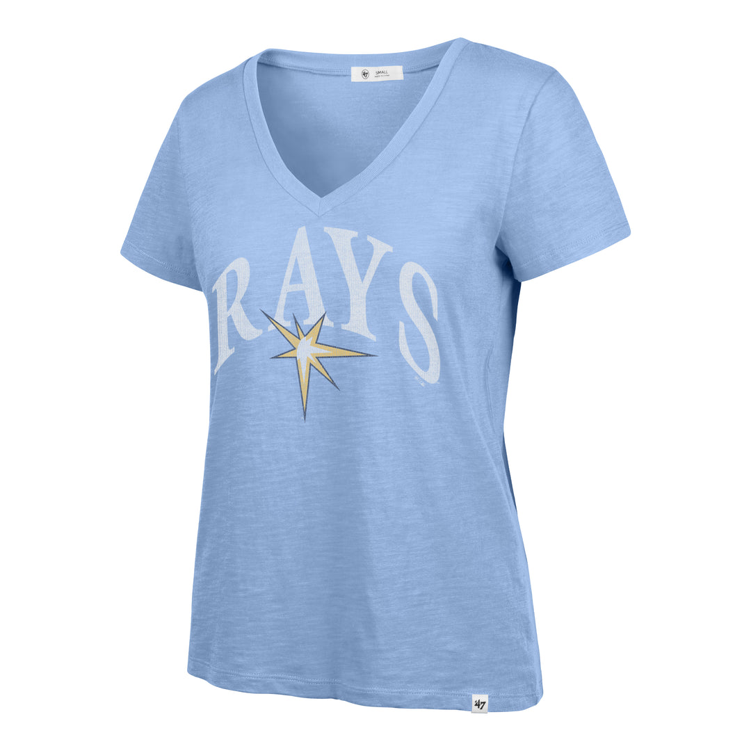 Rays Women's '47 Brand Blue Burst V-Neck T-Shirt