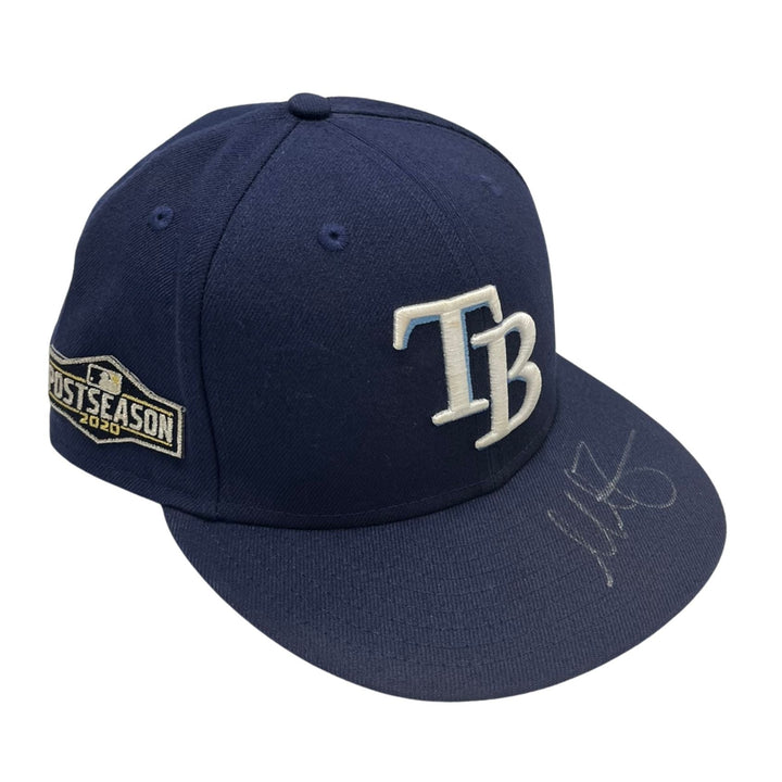 Rays Mike Zunino Team Issued Authentic Autographed Postseason Hat