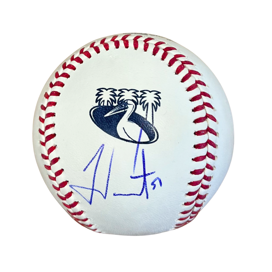 Rays Freddy Peralta Autographed City Connect Official MLB Baseball