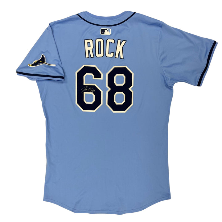 Rays Joe Rock Team Issued Authentic Autographed Burst Jersey