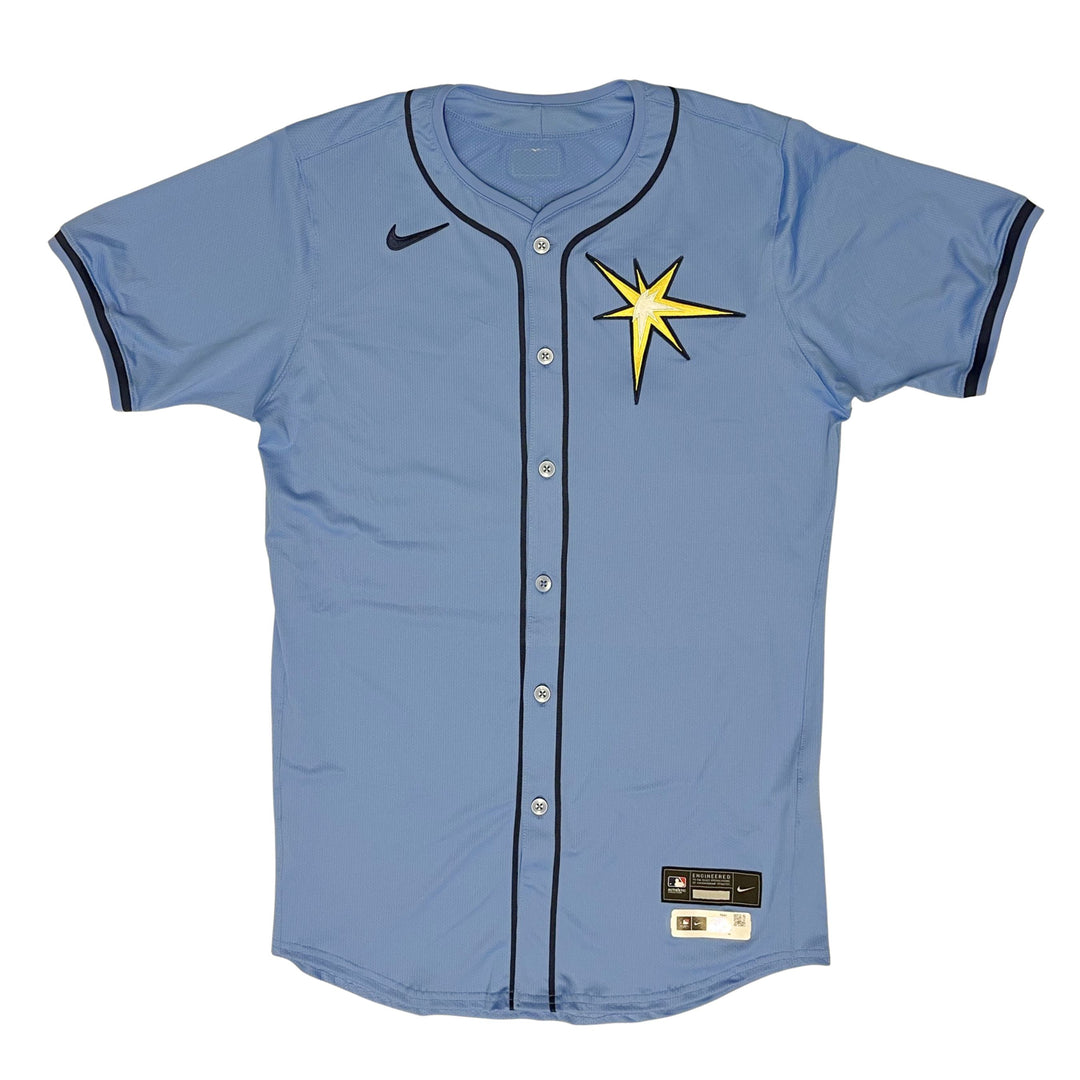 Rays Brandon Lowe Team Issued Authentic Autographed Burst Jersey