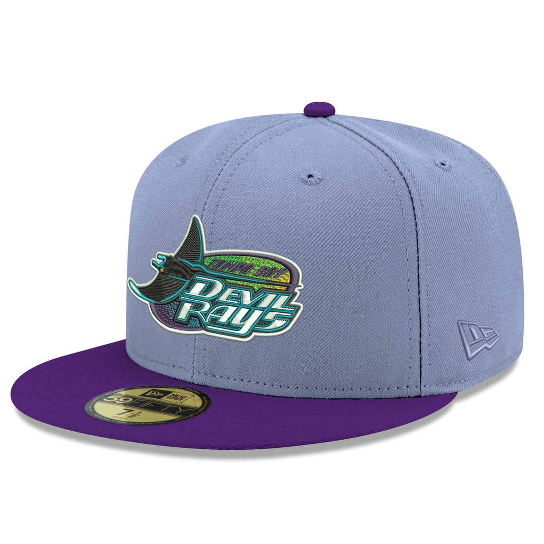 Rays New Era Purple Devil Rays Tropicana Field Side Patch 59Fifty Fitted Hat