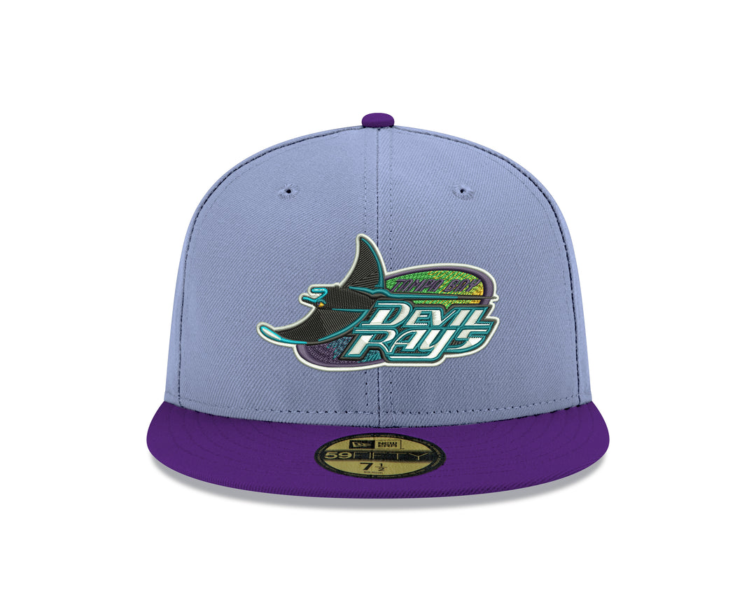 Rays New Era Purple Devil Rays Tropicana Field Side Patch 59Fifty Fitted Hat