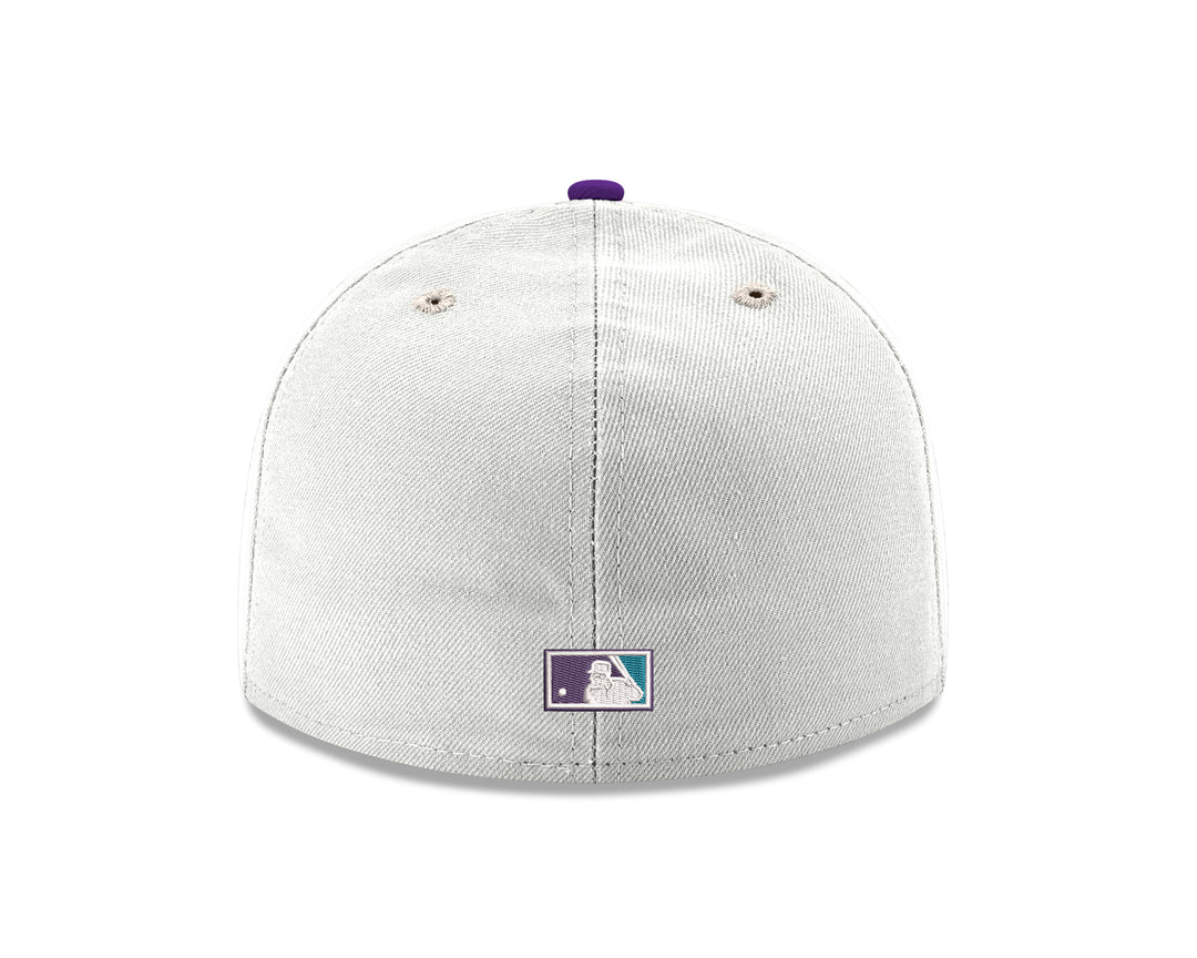 Rays New Era White Purple Devil Rays 59Fifty Fitted Hat