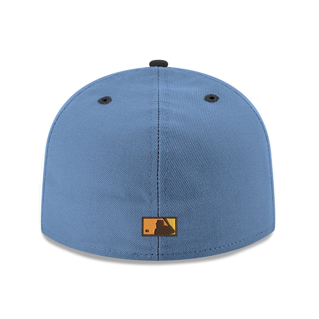 Rays New Era Coop Blue Brown Inaugural Season Side Patch 59Fifty Fitted Hat