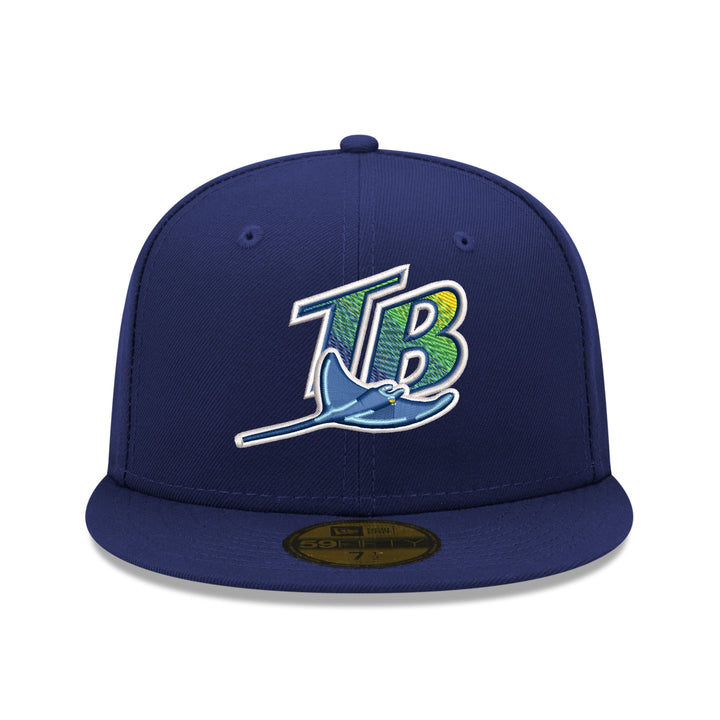 Rays New Era Road Navy On-Field 59Fifty Fitted Hat