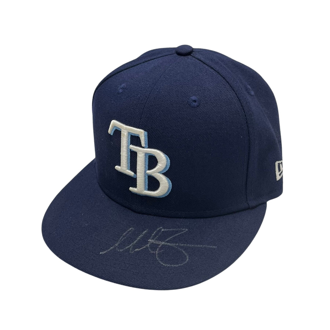 Rays Mike Zunino Team Issued Authentic Autographed Postseason Hat