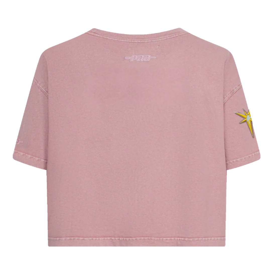 Rays Women's Pink TB Pro Standard Boxy Jewels Cropped Tee