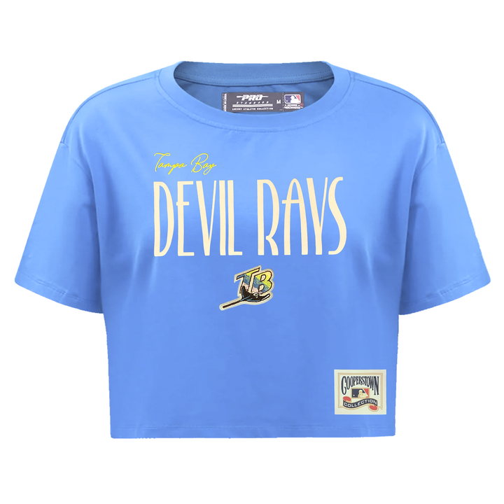 Rays Women's Pro Standard Blue Devil Rays Boxy Cropped Tee