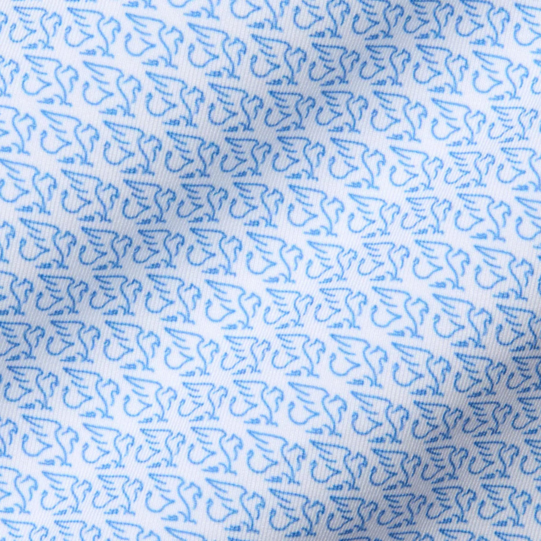 Rays Men's Holderness & Bourne Wordmark White and Blue Griffin Polo