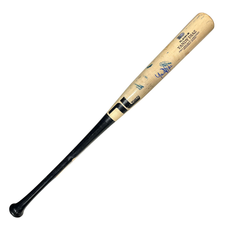 Rays Yandy Diaz Game Used Autographed Broken Bat