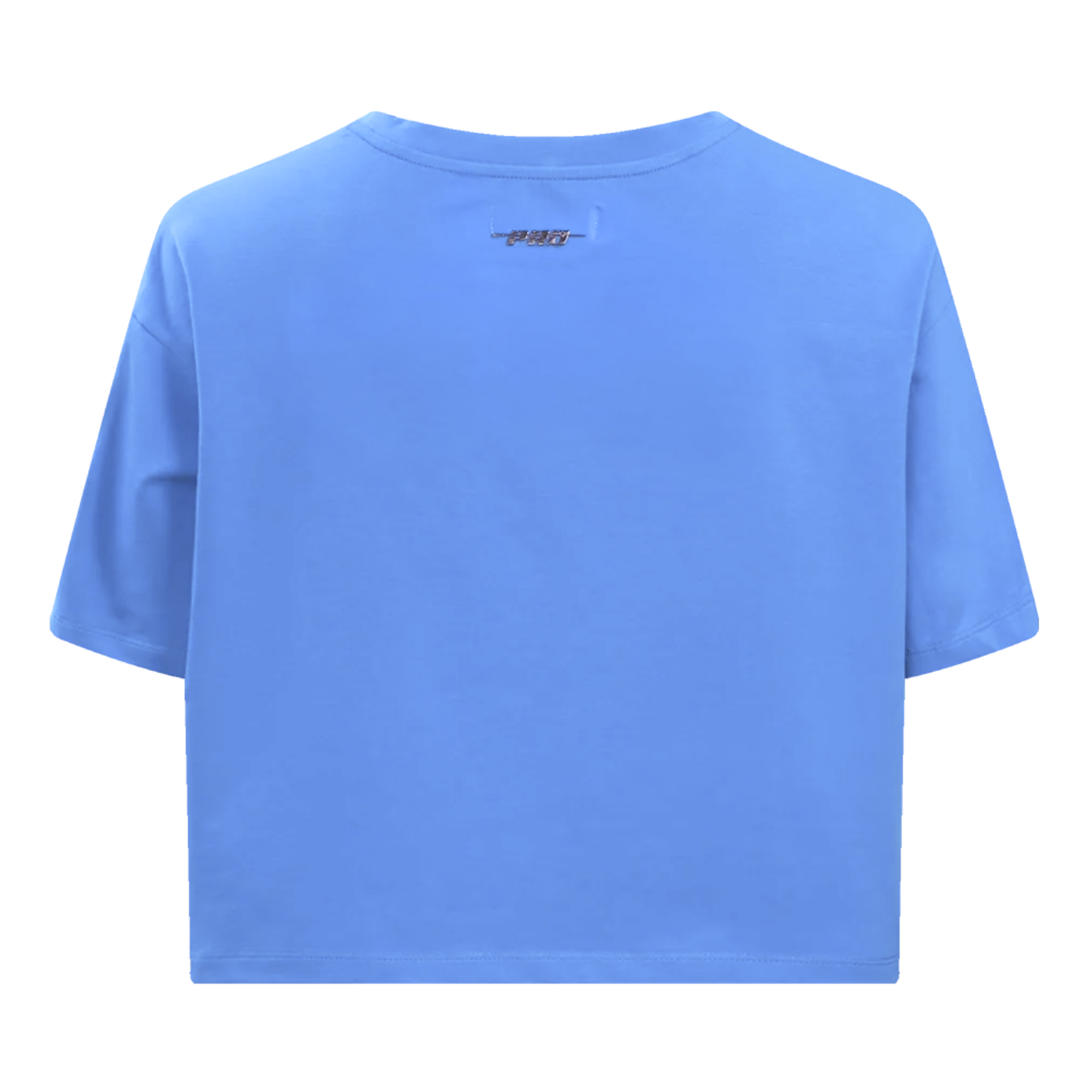 Rays Women's Pro Standard Blue Devil Rays Boxy Cropped Tee