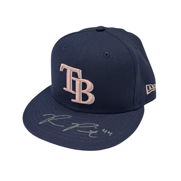 Rays Team Issued Ryan Pepiot Authentic Autographed Mother's Day Hat
