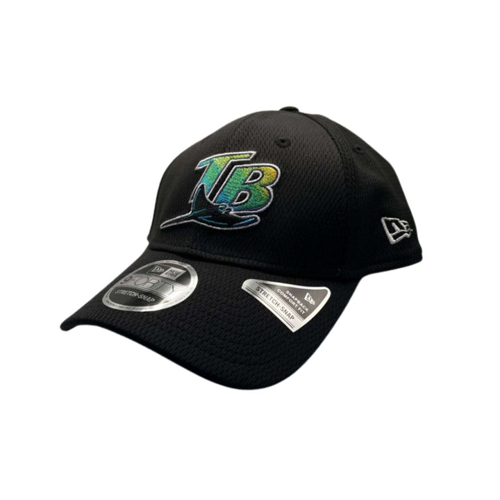 Rays New Era Black TB Devil Rays 9Forty Stretch Snap Hat