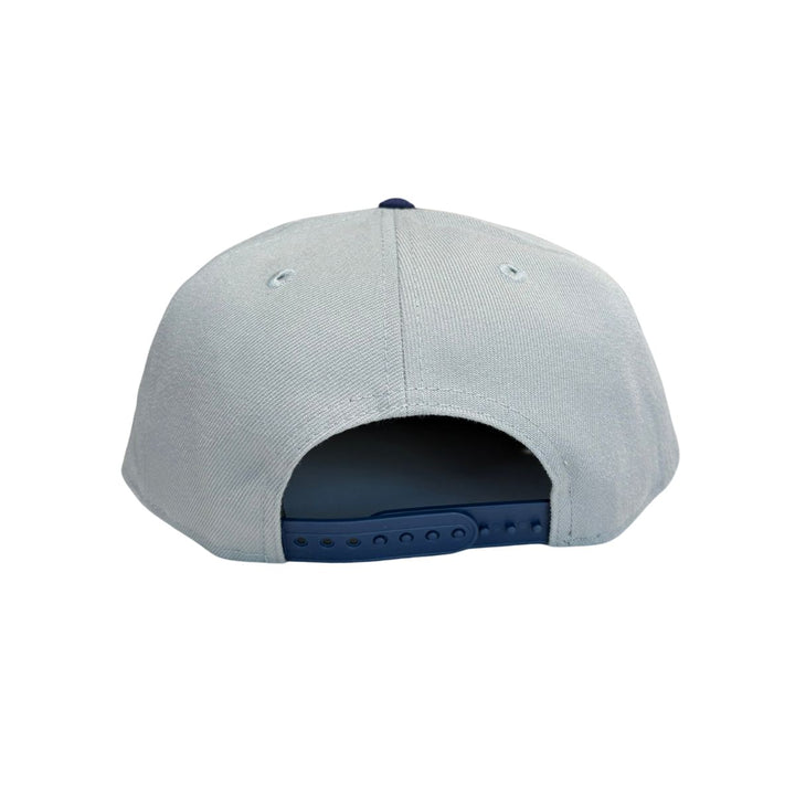 Rays New Era 2025 Grey Navy Batting Practice 9Fifty Snapback Hat