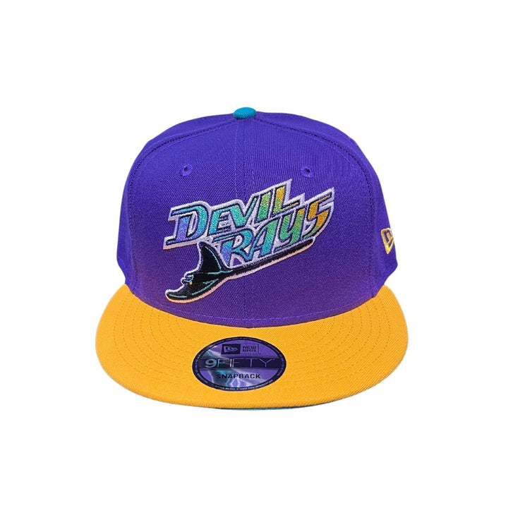 Rays New Era Purple Yellow Devil Rays 9Fifty Snapback Hat