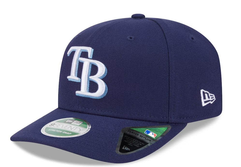 Rays New Era Navy TB PLAYER REPLICA 9SEVENTY Stretch-Snap Hat