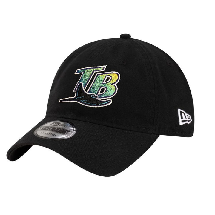 Rays New Era Devil Rays Black Coop TB 9Twenty Adjustable Hat