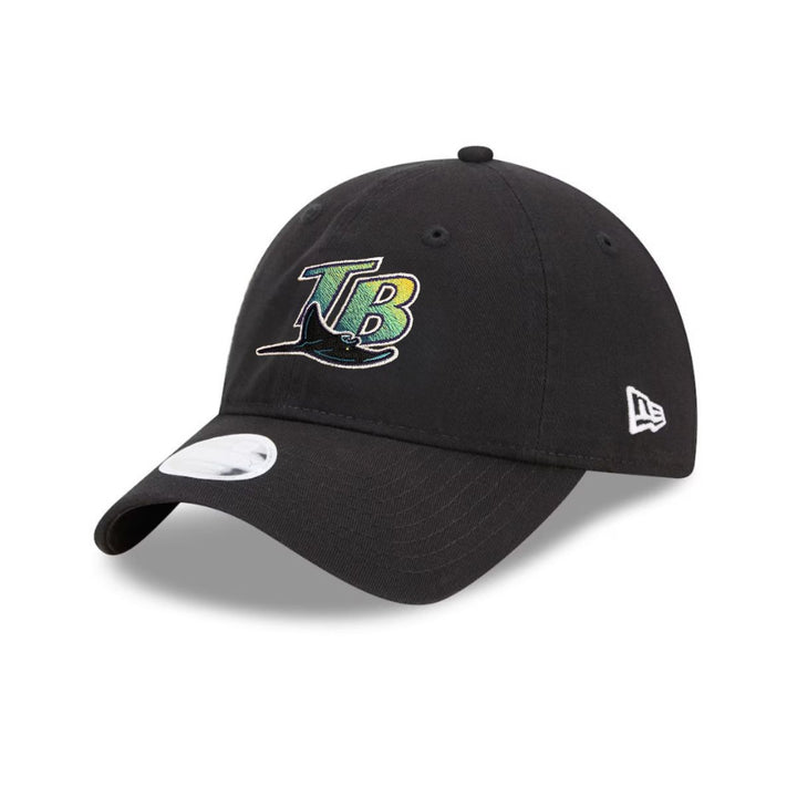 Rays Womens New Era Devil Rays Black Coop TB 9Twenty Adjustable Hat