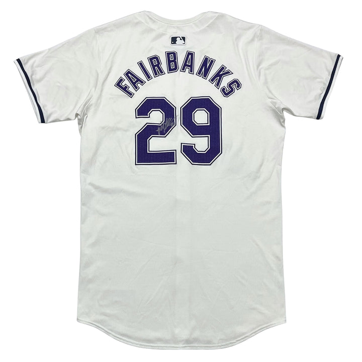 Rays Pete Fairbanks Team Issued Authentic Autographed Devil Rays Jersey