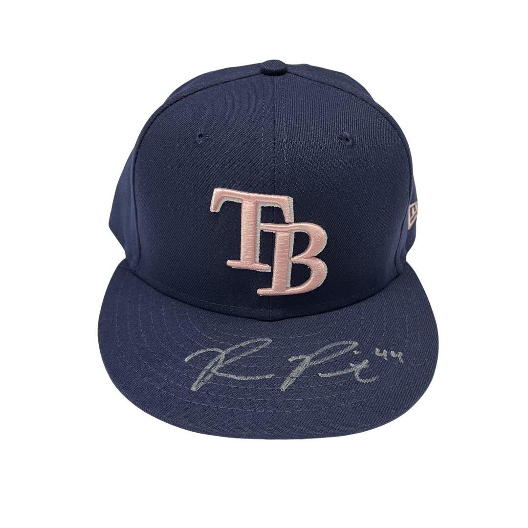 Rays Team Issued Ryan Pepiot Authentic Autographed Mother's Day Hat