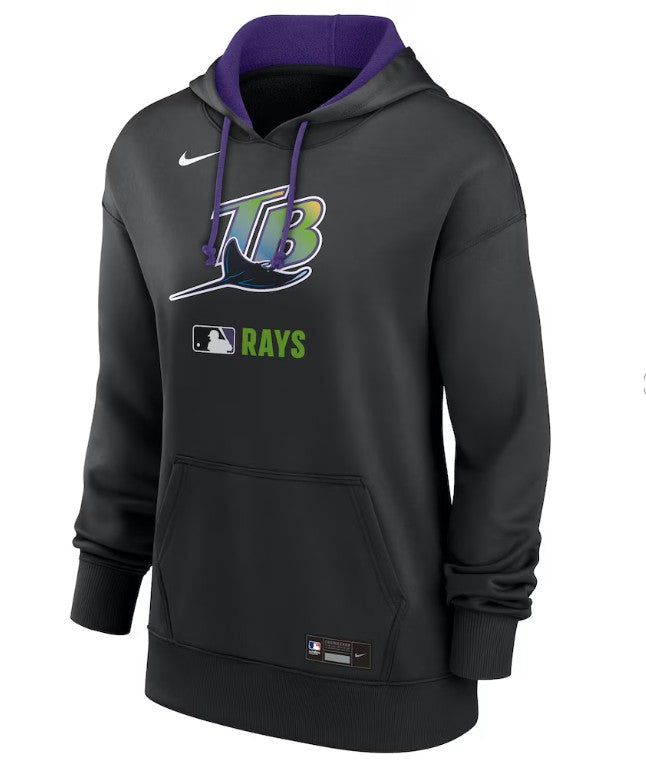 Rays Women's Nike Devil Rays Black Authentic Collection Coop Therma Hoodie