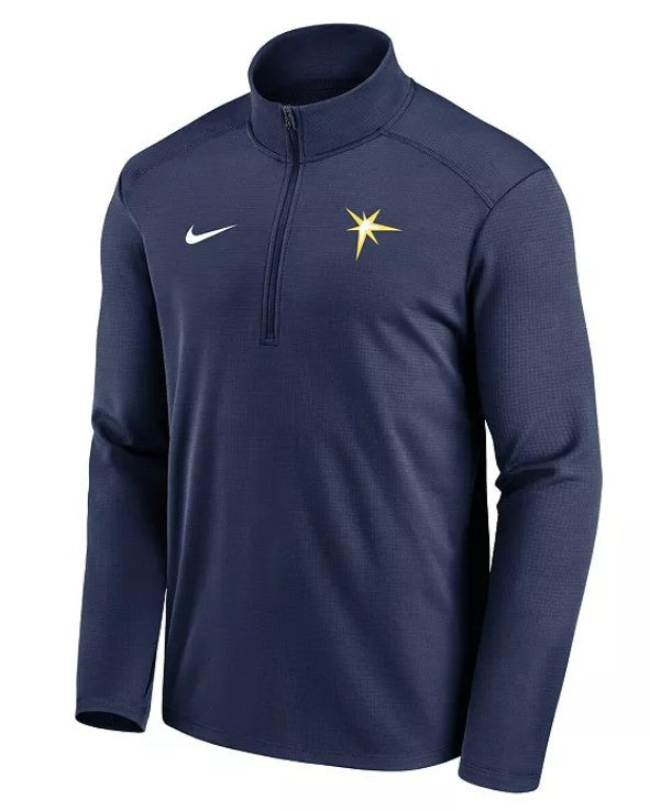 Rays Men's Nike Navy Burst Agility Dri-Fit Performance Half-Zip Jacket