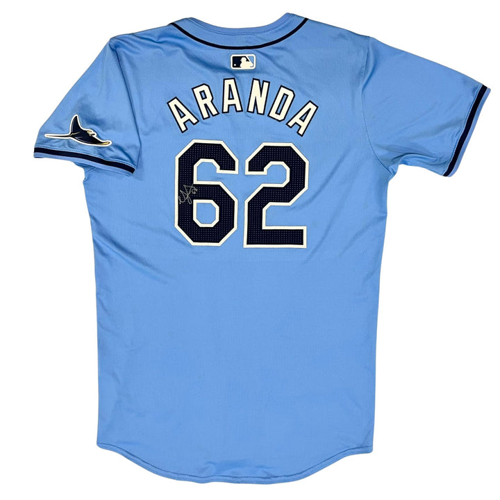 Rays Jonathan Aranda Team Issued Authentic Autographed Burst Jersey