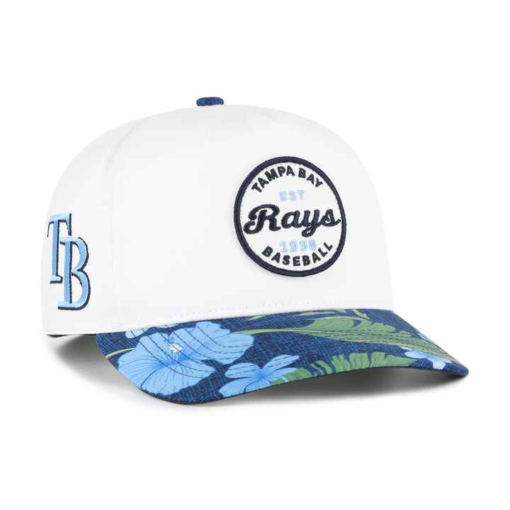 Rays '47 Brand White Floral Beach Side Hitch Snapback Hat