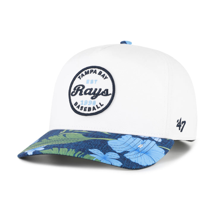 Rays '47 Brand White Floral Beach Side Hitch Snapback Hat