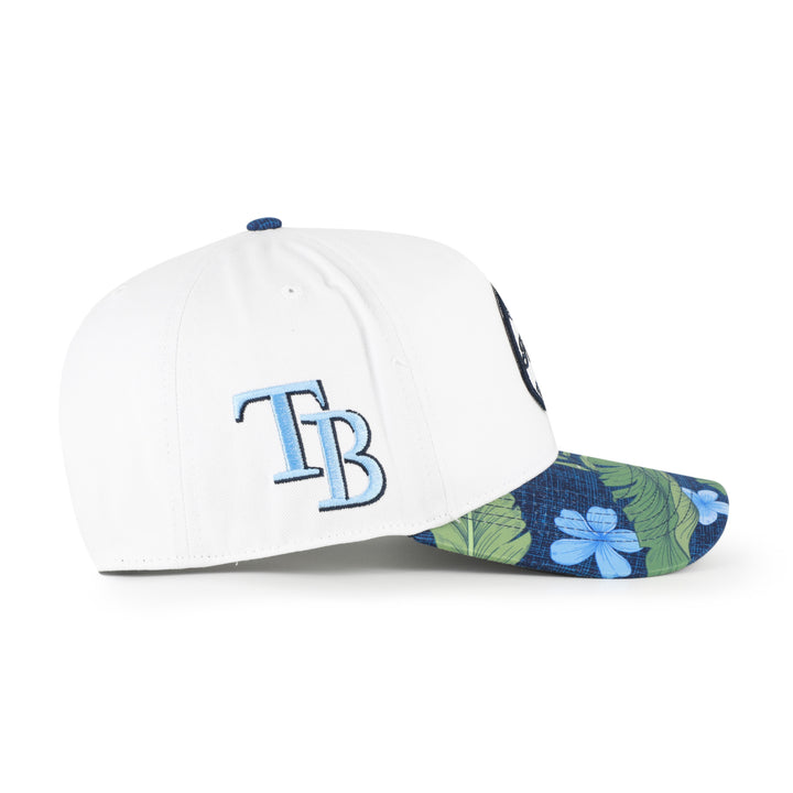 Rays '47 Brand White Floral Beach Side Hitch Snapback Hat