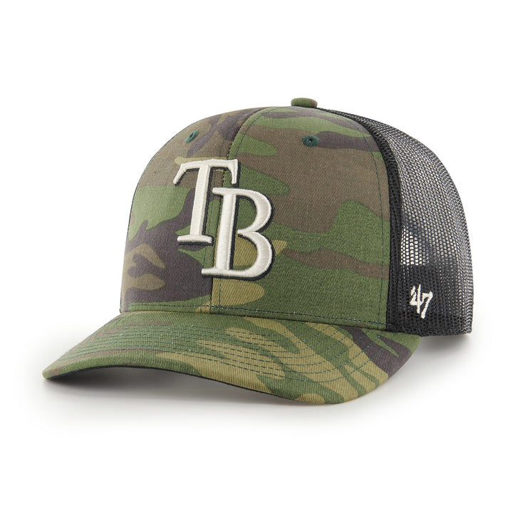 Rays Men's '47 Brand Camo TB Trucker Adjustable Hat