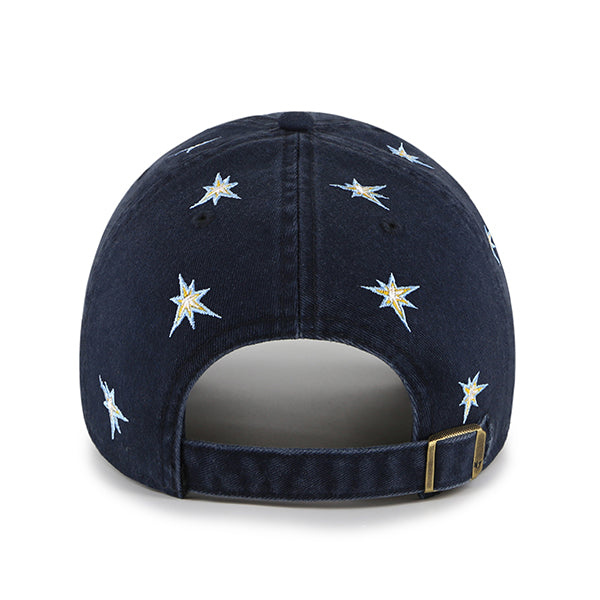 Rays Women's '47 Brand Navy TB Confetti Burst Clean Up Adjustable Hat